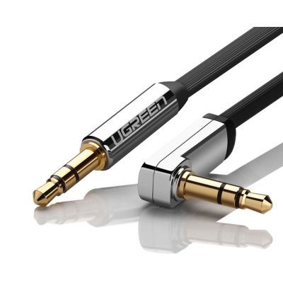 7. Ugreen płaski kabel przewód audio AUX 3,5 mm mini jack 2m srebrny (10599)