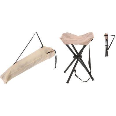 5. KRZESEŁKO WĘDKARSKIE TURYSTYCZNE TABOREK SKŁADANY REDCLIFFS 33X33X40CM KREMOWE