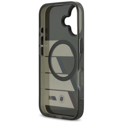 7. Etui BMW M IML Metal Buttons Tricolor Lines MagSafe na iPhone 17 - szare