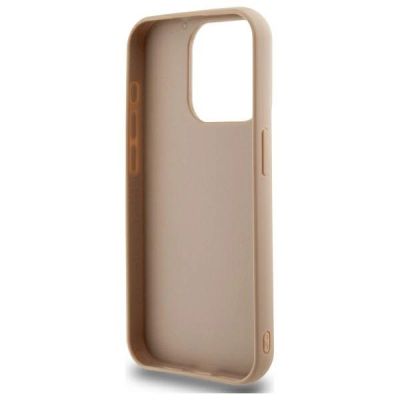7. Etui DKNY Quilted Stack Logo na iPhone 15 Pro - beżowe