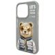 4. Etui Nimmy Cool&Cute 2.0 Bear na iPhone 15 Pro - szare