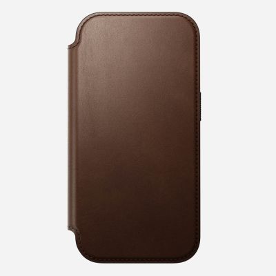 6. Nomad Modern Leather Folio pokrowiec na telefon komórkowy 16 cm (6.3") Brązowy