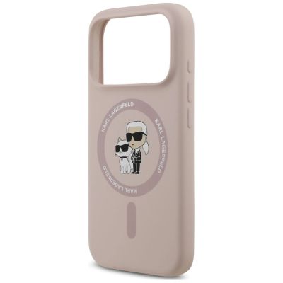 6. Etui Karl Lagerfeld Silicone Karl&Choupette Ring MagSafe na iPhone 18 Pro / 17 Pro - czarne