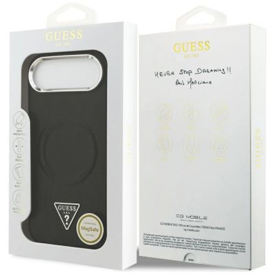 8. Etui Guess Triangle Logo MagSafe na iPhone Air - czarne
