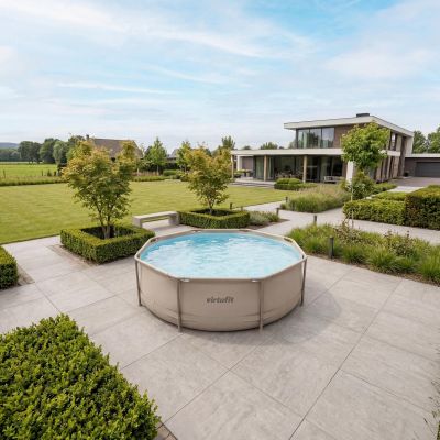 7. VIRTUFIT OKRĄGŁY BASEN 305 CM Z POMPĄ FILTRUJĄCĄ BEŻOWY
