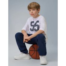 T-shirt loose z nadrukiem chłopięcy 4F 4FJRSS26TTSHM3786-10S
