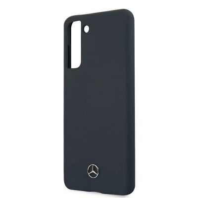 6. Etui Mercedes Silicone Line na Samsung Galaxy S21+ - niebieskie