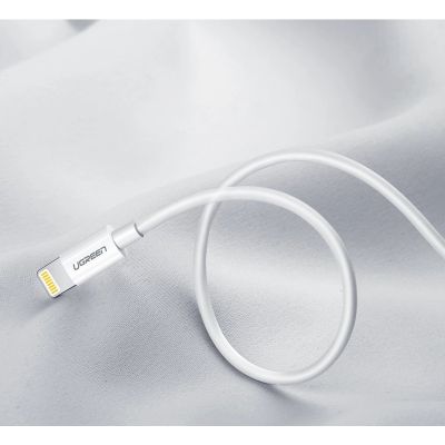 13. Kabel Ugreen US155 20728 USB-A / Lightning MFi 2.4A 1m - biały