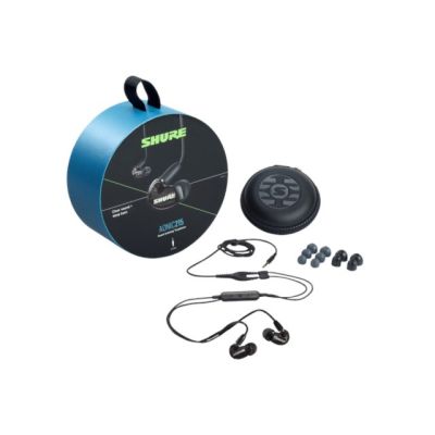 3. Shure SE215DYBK+UNI-EFS - Słuchawki douszne AONIC215 z pojedynczym przetwornikiem i kablem 3.5mm (czarne)