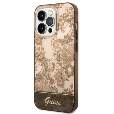 2. Etui Guess Porcelain Collection na iPhone 14 Pro - beżowe