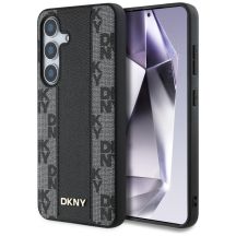 Etui DKNY Leather Checkered Pattern MagSafe do Samsung Galaxy S25 czarny