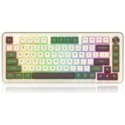 REDRAGON K681CGC-RGB-PRO Cyrus klawiatura USB + RF Wireless + Bluetooth Biały, Zielony