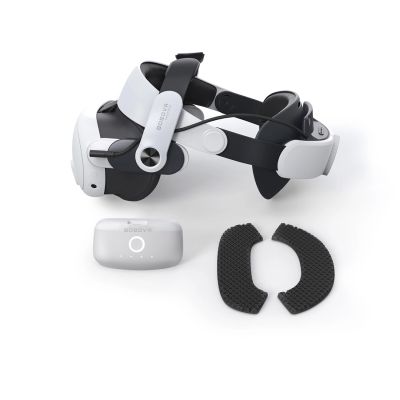 2. Pasek odciążający BoboVR M3 Pro do gogli VR Meta Quest 3 + bateria BoboVR B2 - biało-czarny
