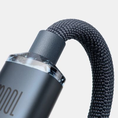 12. Kabel Baseus CAJY000601 USB-C - USB-C PD 100W 5A 480Mb/s 1,2m - czarny