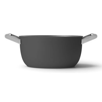 7. Smeg CSF2412BLM Kochtopf, 20 cm, Keramik, Edelstahlgriff, Mattschwarz