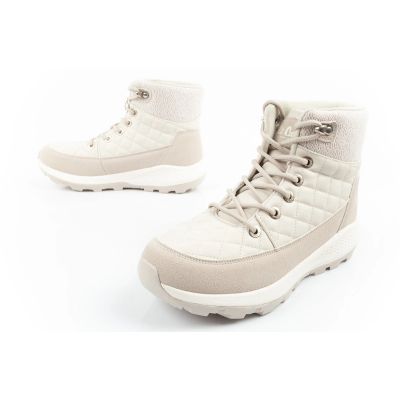 8. Lee Cooper buty sportowe damskie zimowe trekkingowe ocieplane kremowe skóra ekologiczna