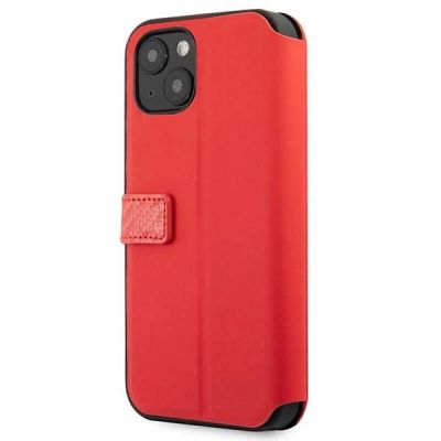 4. Etui Ferrari On Track Carbon Stripe na iPhone 13 mini - czerwone