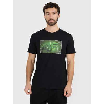 T-shirt regular z nadrukiem męski 4F 4FRAW25TTSHM3612-20S