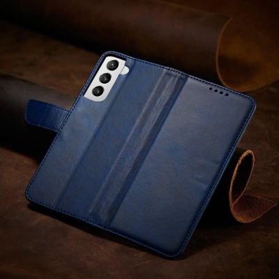 15. Magnet Case elegancki futerał etui pokrowiec z klapką i funkcją podstawki Samsung Galaxy S22+ (S22 Plus) niebieski