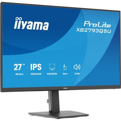 25. iiyama ProLite XB2793QSU-B1 monitor komputerowy 68,6 cm (27") 2560 x 1440 px Quad HD LED Czarny