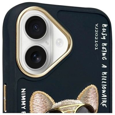 3. Etui Nimmy Glasses Cool Dog na iPhone 16 - czarne