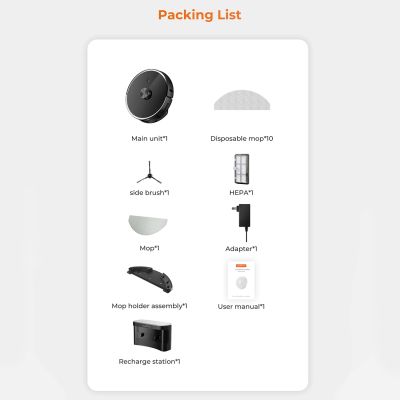 10. Robot sprzątający odkurzacz UWANT U100 Lite z funkcją mopa + stacja ładująca - szary