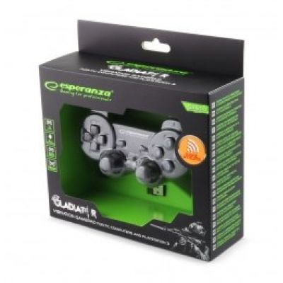 4. Gamepad bezprzewodowy Esperanza EGG108K (PC, PS3; kolor czarny)