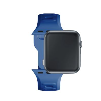 10. Pasek silikonowy 3mk Silicone Watch Strap do Apple Watch 38 / 40 / 41 mm - niebieski