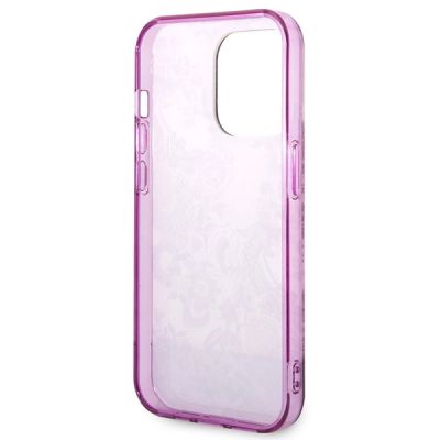7. Etui Guess Porcelain Collection na iPhone 14 Pro Max - fuksjowe
