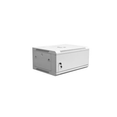 2. Szafa sieciowa wisząca 19" 4U rack 600x450, drzwi pełne, szary, niedzielona, złożona, 60kg