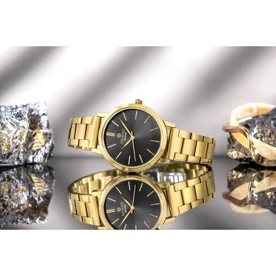 7. Zegarek Damski Giewont Sapphire Złoto Czarny GW2360-B3