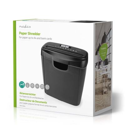13. Niszczarka do papieru Nedis 10l DIN P-2 190W Czarna