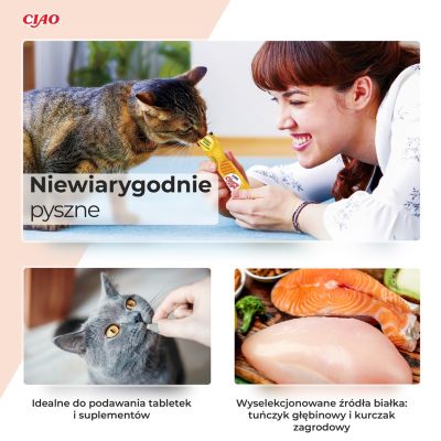 3. INABA Churu Pops Kurczak - przysmak dla kota - 4x15 g