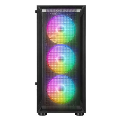 2. RAMPAGE OBUDOWA PC Z OKNEM SHIVA 4X WENTYLATOR 120MM RAINBOW BLACK