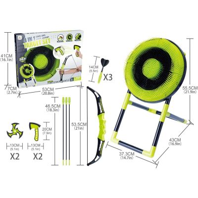 8. ZESTAW GIER 4W1 DART ŁUK SIEKIERKA SHURIKEN