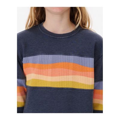 5. Bluza dziewczęca RIP CURL Melting Waves Crew -Girl granatowa