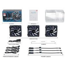 Obudowa komputera z zestawem 3 wentylatorów 12 cm czarnych