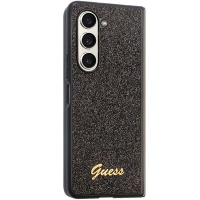 5. Etui Guess Glitter Script na Samsung Galaxy Z Fold 5 - czarne