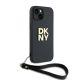 3. Etui DKNY Wrist Strap Stock Logo na iPhone 15 Plus - czarne