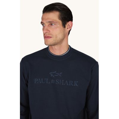 3. Paul&Shark męska bluza z bawełny i lyocellu granatowa 26411803-50