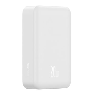 Powerbank magnetyczny Baseus EnerFill FM41 20000mAh 20W z kablem USB-C do USB-C 30cm - biały