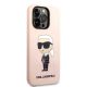 4. Etui Karl Lagerfeld Silicone Ikonik na iPhone 14 Pro - różowe