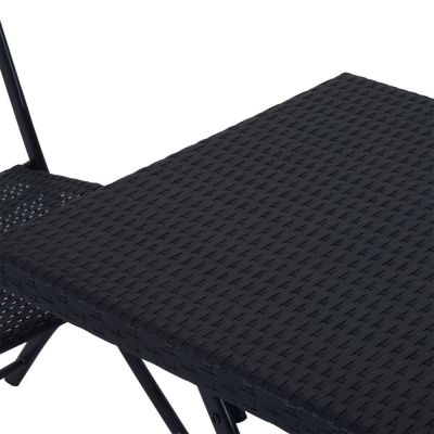 5. Mały zestaw mebli ogrodowych Black Forest | dwa krzesła + stolik czarny