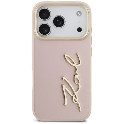 3. Etui Karl Lagerfeld Karl Script Logo na iPhone 17 Pro - różowe