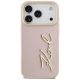 3. Etui Karl Lagerfeld Karl Script Logo na iPhone 17 Pro - różowe