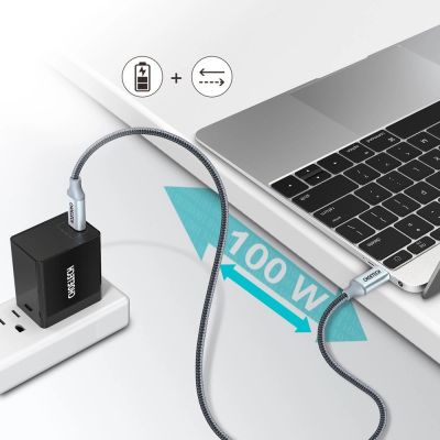5. Kabel Choetech XCC-1002-GY USB-C - USB-C PD QC 100W 5A 480Mb/s 1,8m - szary