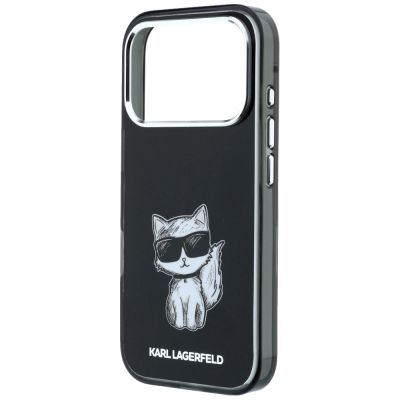 6. Etui Karl Lagerfeld IML Choupette Body Sketch Print MagSafe na iPhone 17 Pro / 18 Pro - czarne