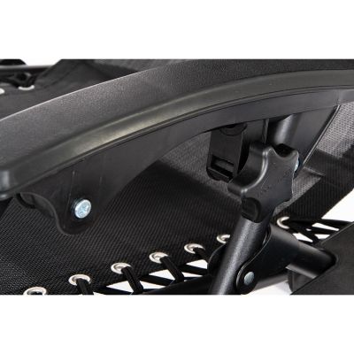 26. LEŻAK OGRODOWY SKŁADANY WIELOFUNKCYJNY 175X52/65X107CM CZARNY