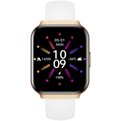7. Smartwatch Gravity Różowe Złoto Pasek + Bransoleta GT44-1