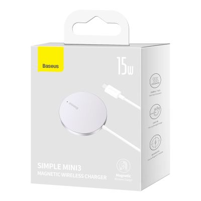 5. Baseus Simple Mini3 ładowarka indukcyjna 15W srebrny